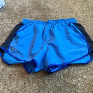 Blue and grey Under Armor shorts